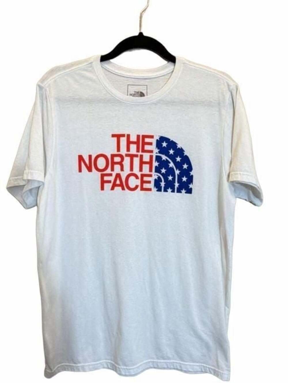 The North Face Men's USA Short-Sleeve T-Shirt White with Star Half Dome Graphic